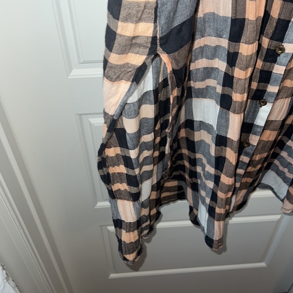 HOLDING HORSES Anthropologie Sunlit Plaid Tunic sz 2 - Picture 4 of 5